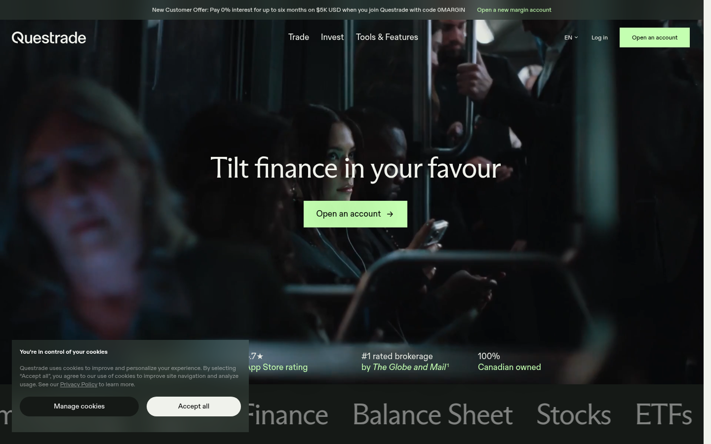 Questrade official product screenshot reused from the live directory review