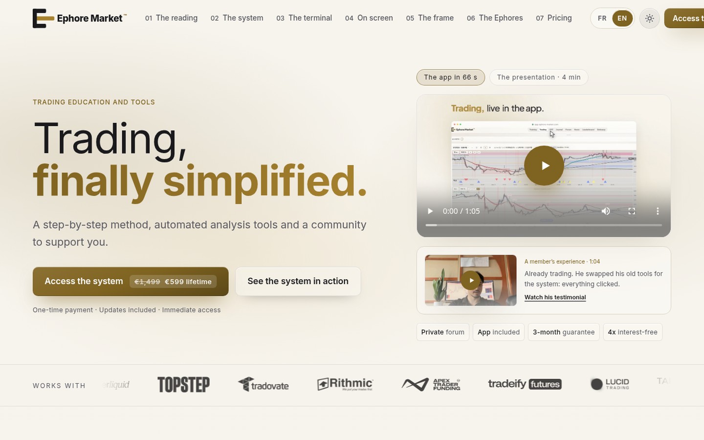 Ephore Market English homepage hero — verdict (captured 2026-09-22)