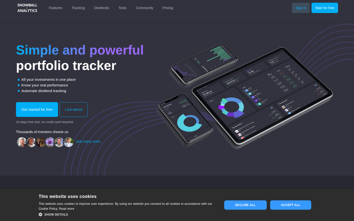 Snowball Analytics official homepage