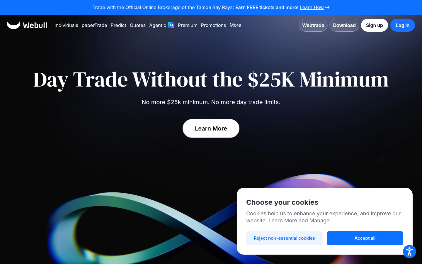 Webull official homepage